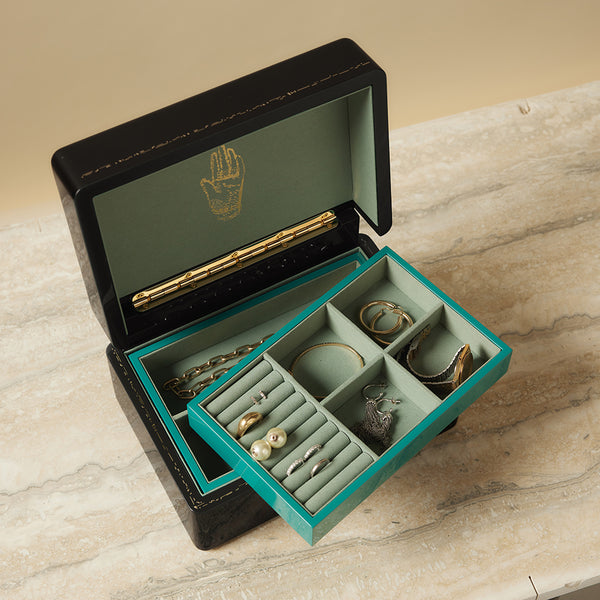 Mini Trunk Jewelry Box Jet Black – Trove