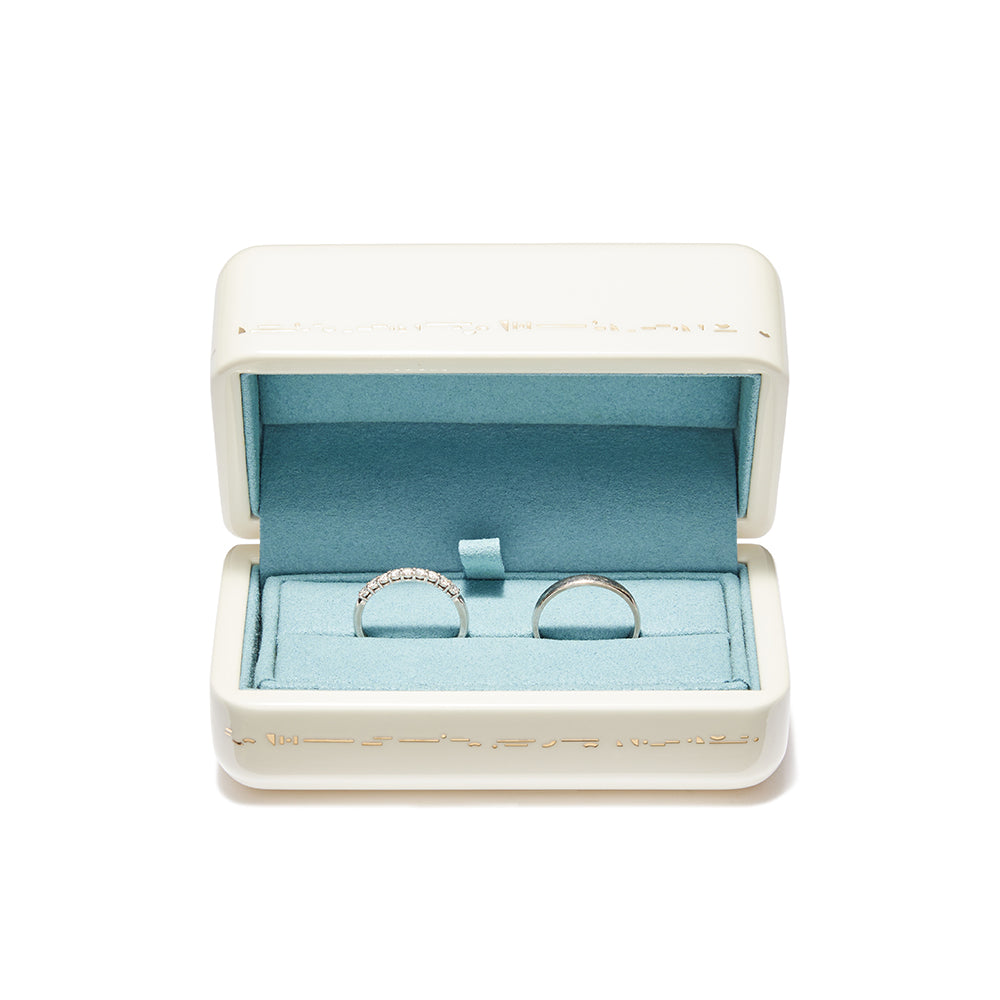 We Do Double Ring Box White – Trove