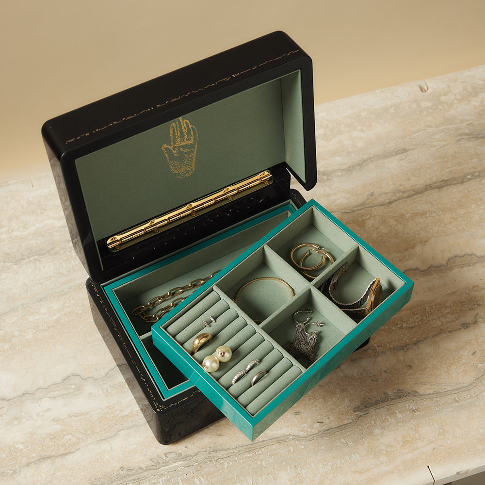 Mini Trunk Jewelry Box Jet Black – Trove