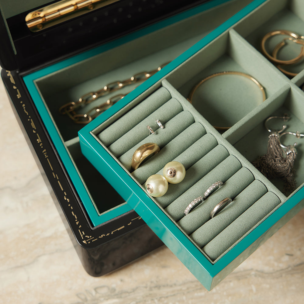 Mini Trunk Jewelry Box Jet Black – Trove